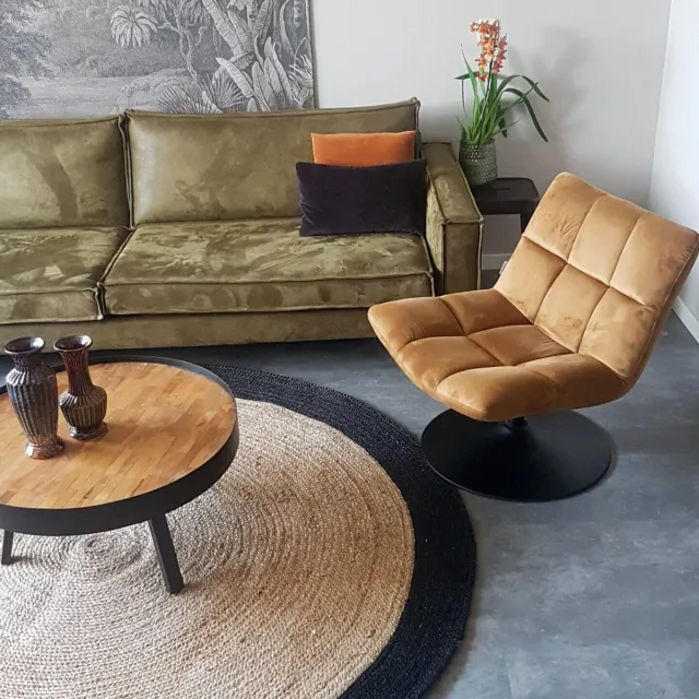Rond jute vloerkleed Naturel/antraciet Mrcarpet, foto 2
