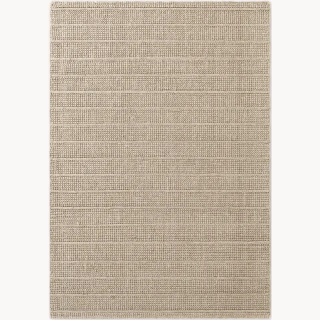 Ted Baker Handgeweven wollen laagpolig vloerkleed Parker Beige
