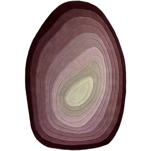 Flair Rugs Puddle Ombre Shaped vloerkleed paars Rood