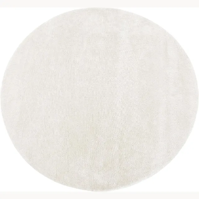 LABEL51 Mila Vloerkleden - Wit - Polyester - 150x150 cm - Rond
