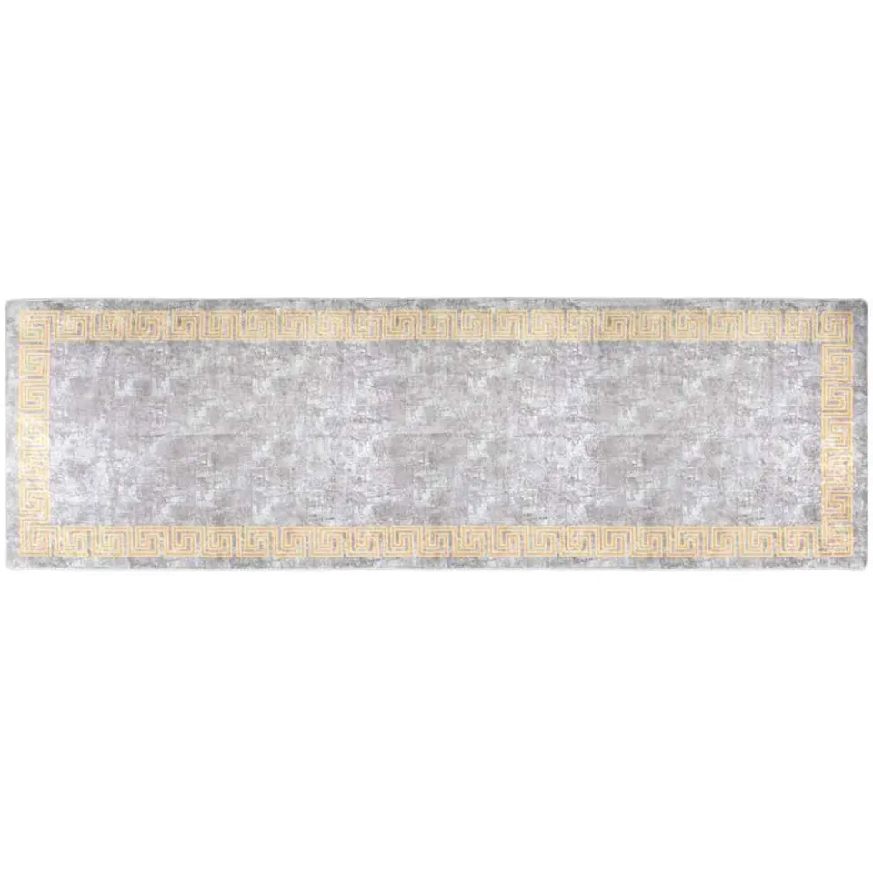 vidaXL Vloerkleed wasbaar 80x300 cm grijs, foto 3
