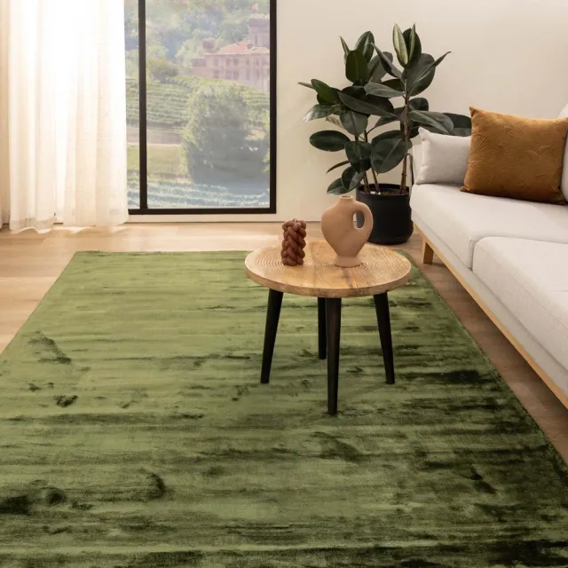 Paon Brillant Viscose vloerkleed - Pearl groen 80x150