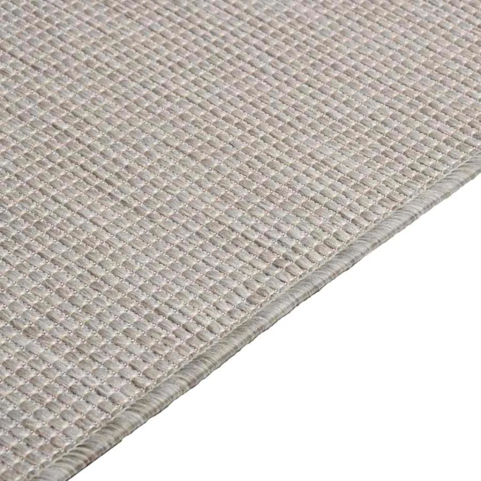 vidaXL Buitenkleed platgeweven 200x280 cm lichtgrijs grijs, foto 4