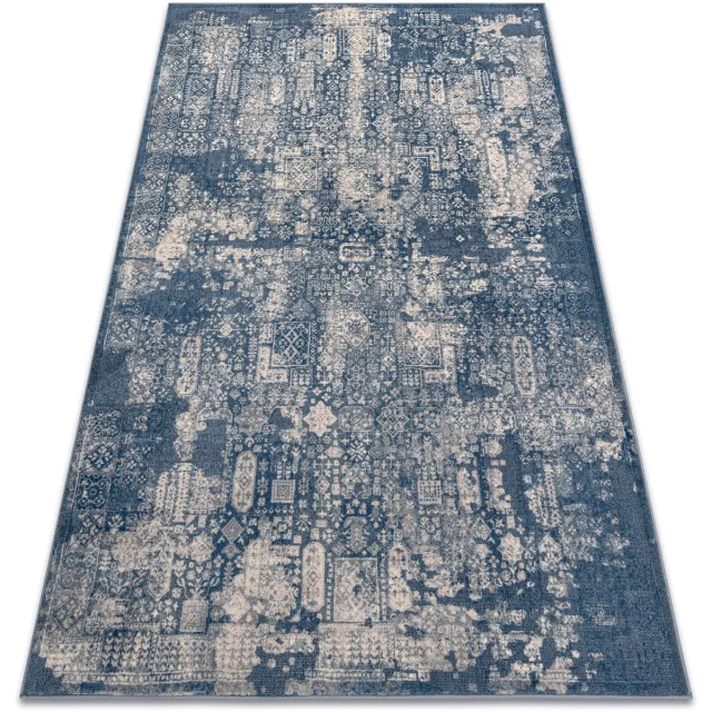 RUGSX Kleden Rugsx Wollen tapijt NAIN Ornament vintage 7591/51644 bla 80x150 cm Blauw