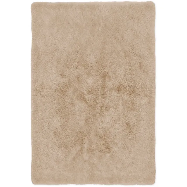 Lizzely Garden & Living Vloerkleed hoogpolig beige tapijt 160x230cm vloerbedekking