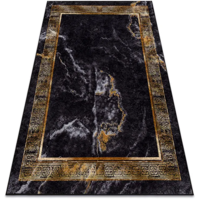RUGSX Kleden Rugsx MIRO 51278.809 tapijt wasbaar marmer, grieks antis 160x220 cm Zwart