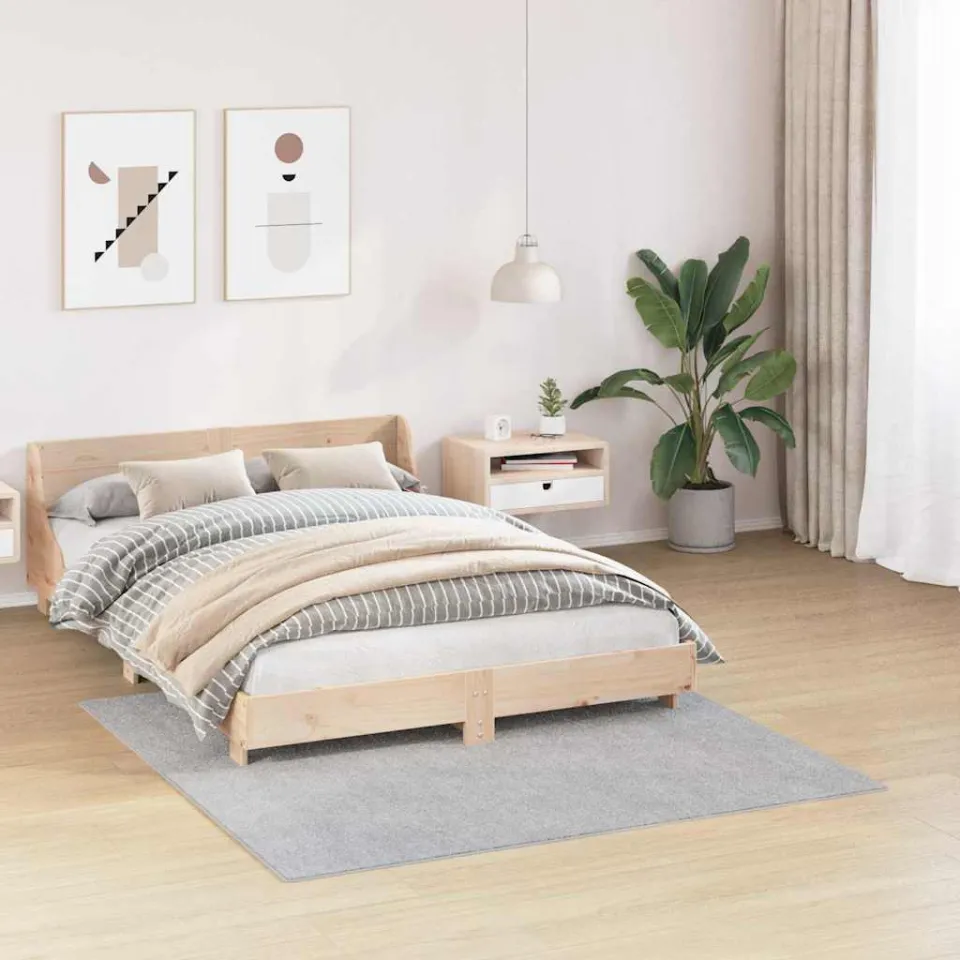 vidaXL Antislip Shaggy Tapijt Grijs 160 x 160 cm PP, foto 2