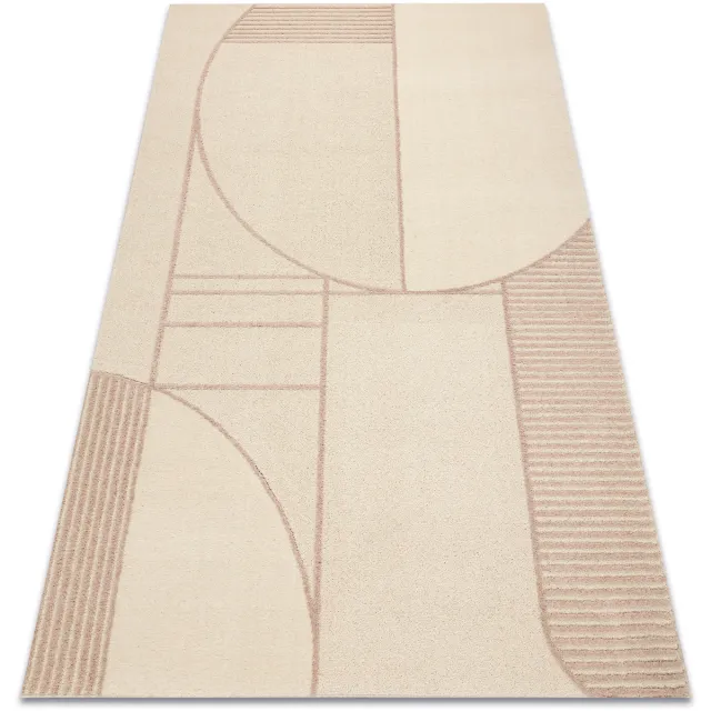 RUGSX Kleden Rugsx FLUX 461.14.AE200 wollen tapijt OSTA - Geometrisch 200x300 cm Beige