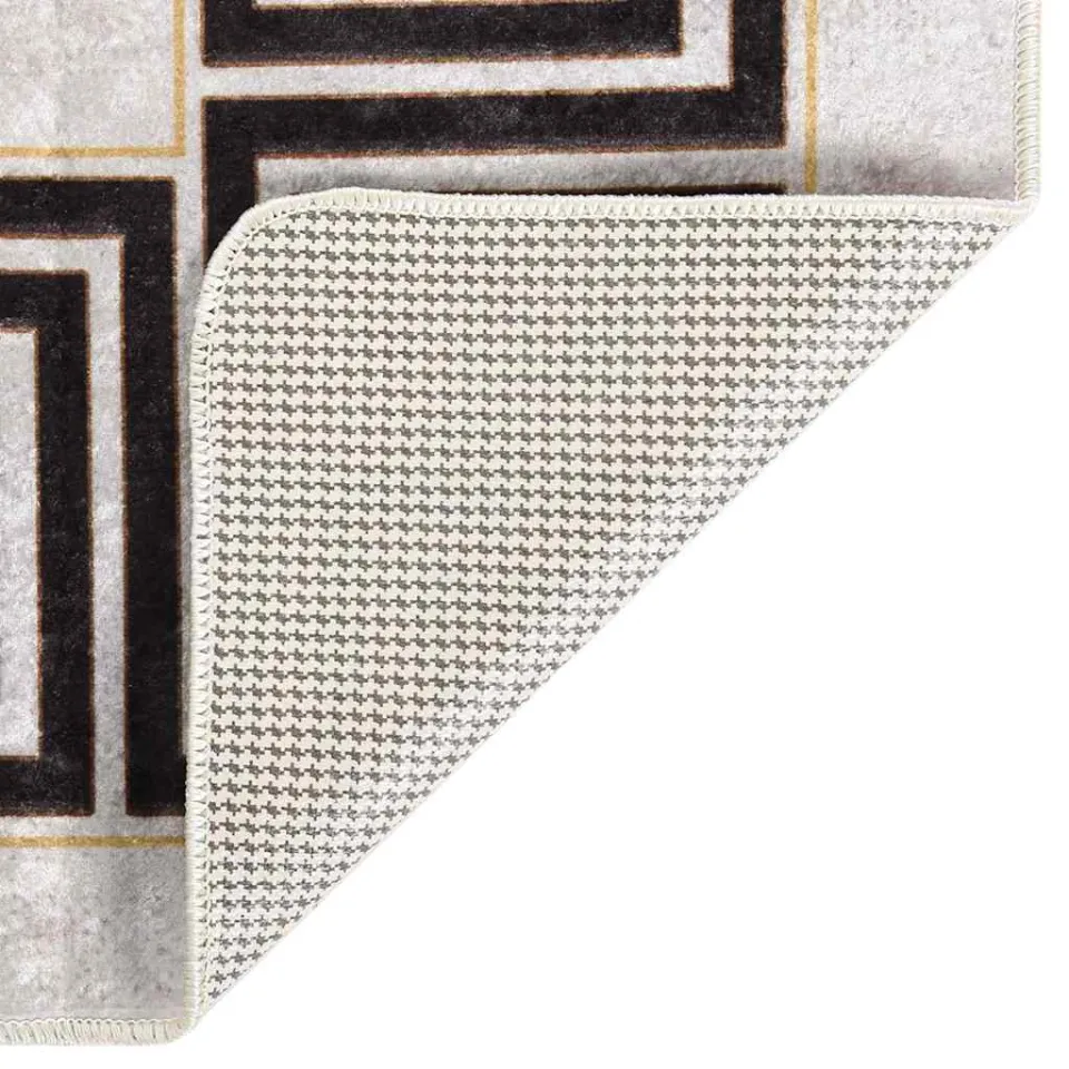 vidaXL Vloerkleed wasbaar 120x180 cm lichtbeige beige, foto 3