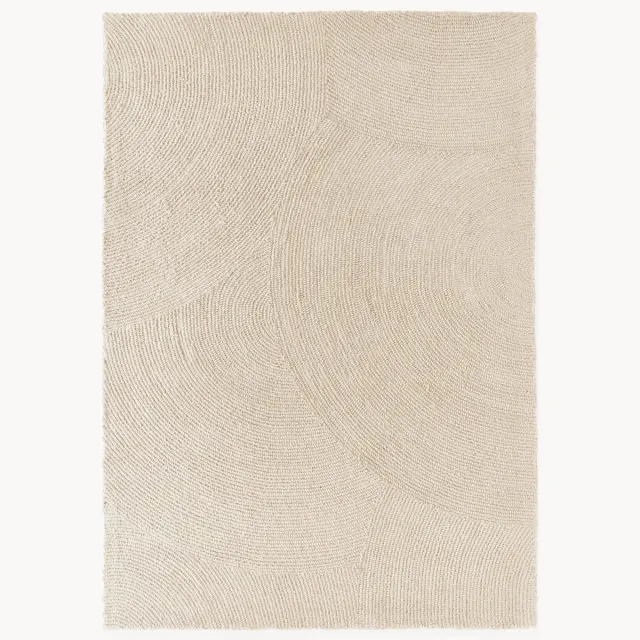 Westwing Collection Handgetuft wollen vloerkleed Eleni Beige
