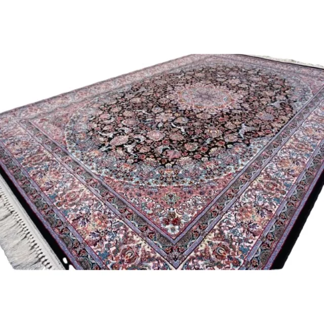 SusaStyle Perzisch Vloerkleed – Mashhad darkblue – Tapijt 200 x 300 cm donkerblauw/zwart