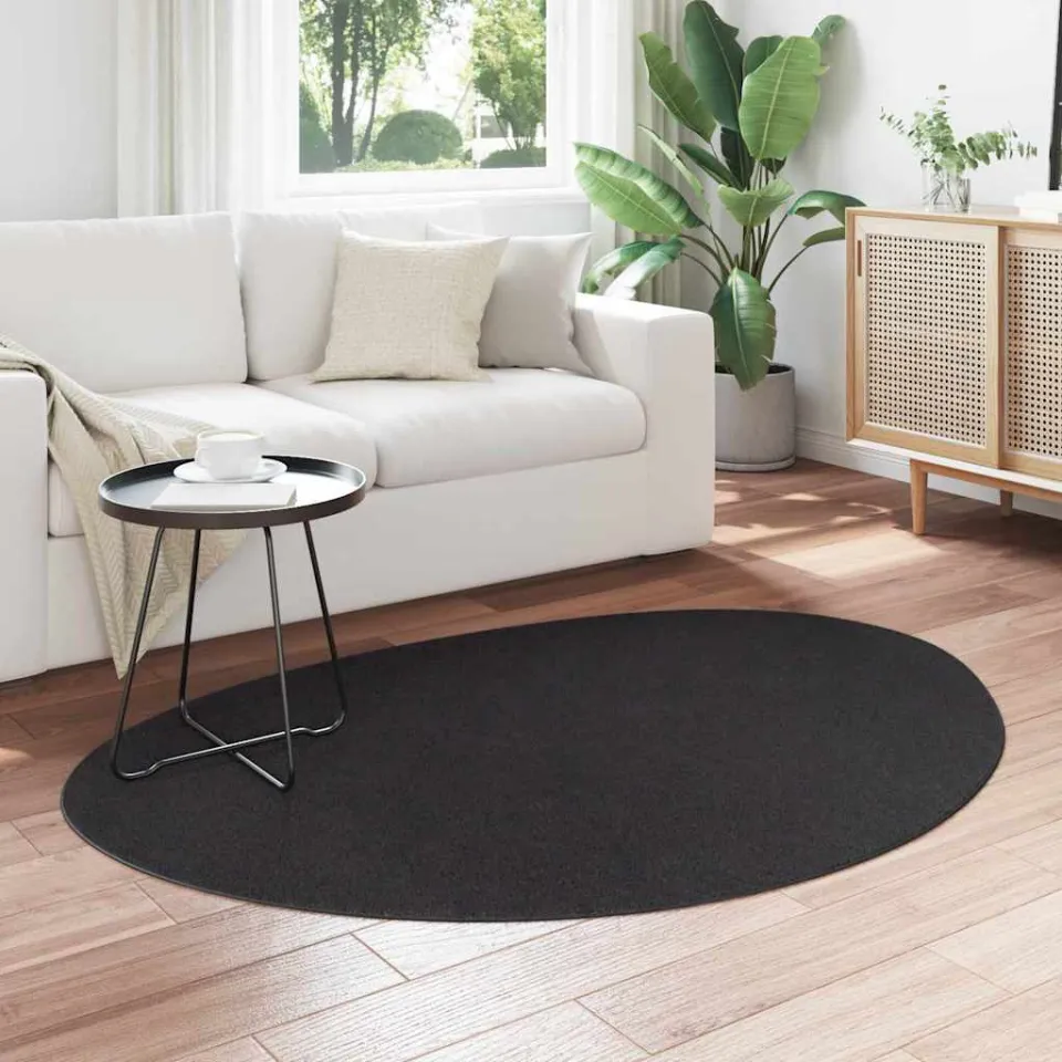 vidaXL Tapijt HUARTE Zwart 120 x 170 cm Polyester, foto 3