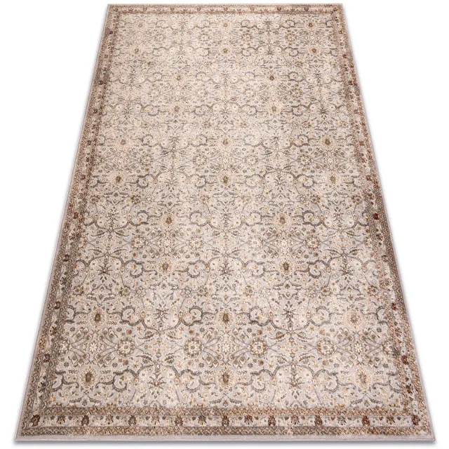 RUGSX Kleden Rugsx Wollen tapijt NAIN Ornament, frame, vintage 1540/5 Grijs