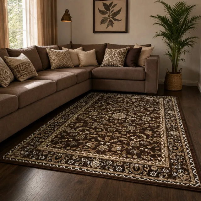 Muratap Nain Klassiek Vintage Oosters Vloerkleed Bruin- 200x290 CM