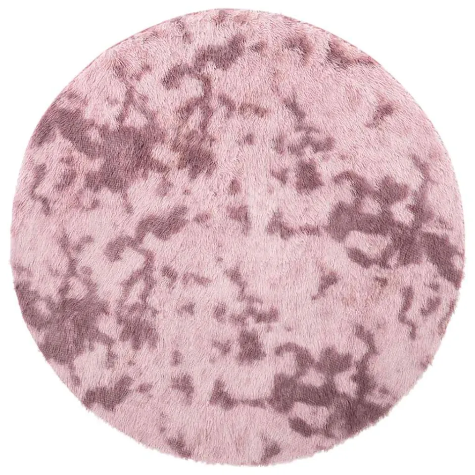 vidaXL Hoogpolig vloerkleed NAVARRA 100x100 cm polyester stoffig roze, foto 3