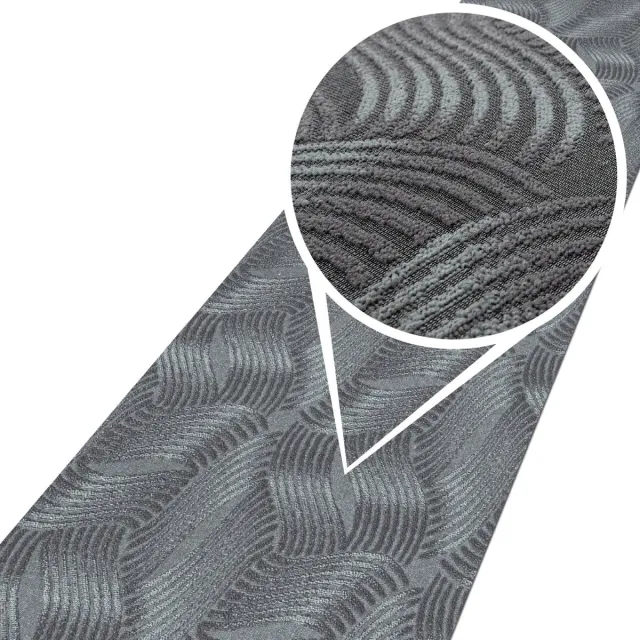 ANRO Tapijtloper Julianna Grijs 400x50cm – Velours Gangloper Antislip Keukenloper Hal Op Maat