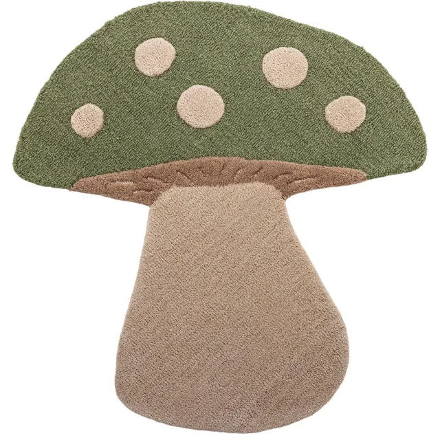 Bloomingville Mini kindervloerkleed Mushroom groen