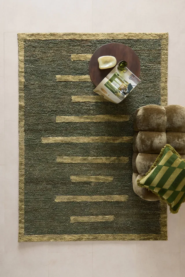 Studio LIVIT Ash jute vloerkleed donkergroen donkergroen/groen