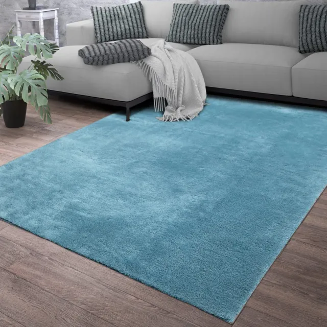 TT Home Woonkamer korte pool effen modern design wasbaar groen 80 x 150 cm Vierkant