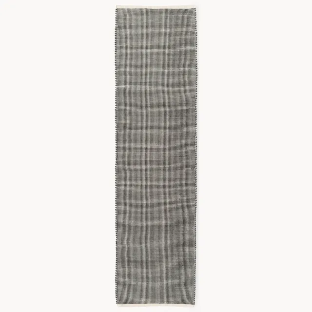 Westwing Collection Handgeweven wollen loper Amaro Grijs