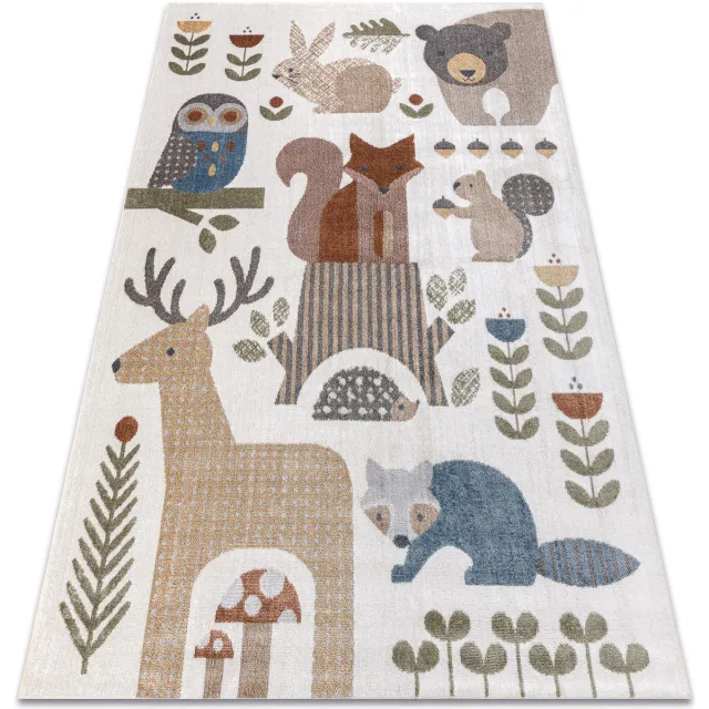 RUGSX Kleden Rugsx Tapijt BONO 8425 Bosdieren crème/bruin 200x290 cm Beige