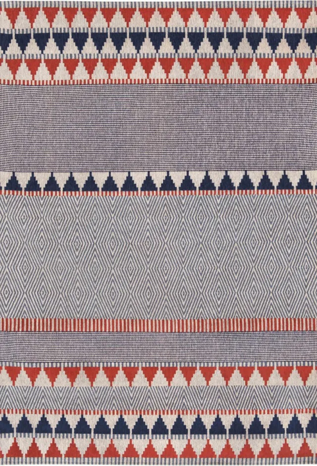 Villa Nova Laagpolig RG8767 Indigo Tabasco Vloerkleed - Villa Nova - 140x200 cm Multicolor