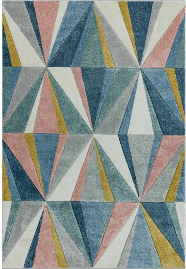 Eazy Living Easy Living - Sketch-Diamond-Multi Vloerkleed - 200x290 - Rechthoek - Laagpolig Tapijt - Modern - Meerkleurig