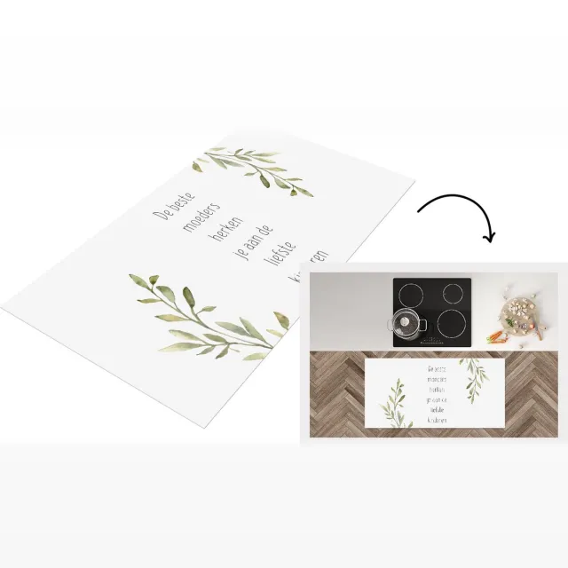 KitchenYeah Keukenloper - Loper keuken - Spreuken - Quotes De Beste Moeders Hebben De Liefste Kinderen - Moederdag - Mama cadeau - 120x60 cm - Keukenloper vinyl multicolor