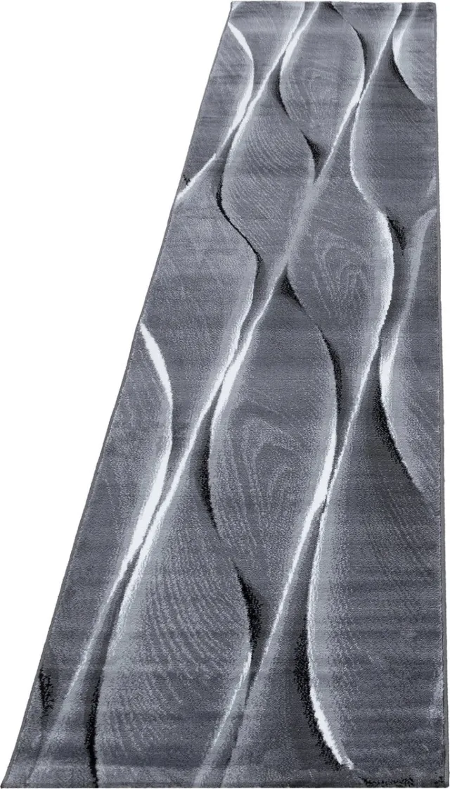 Ayyildiz Parma Vloerkleed – Zwarte Curve – Laagpolig & Modern Design