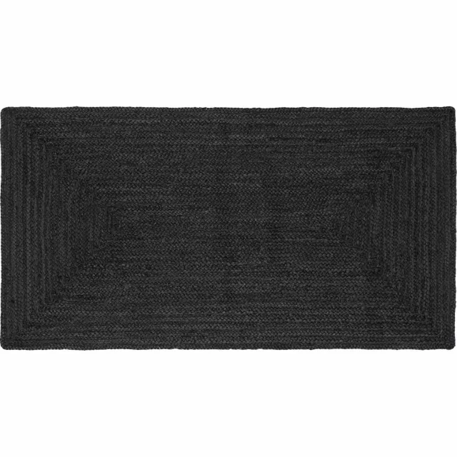 vidaXL Gebied Tapijt Donkergrijs 100 x 200 cm Jute