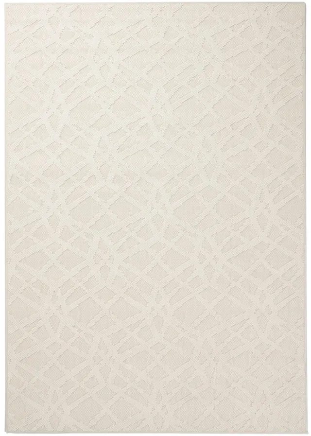 DÉJA Living Vloerkleed 200x290cm - Laagpolig Wit Polypropyleen - Sota