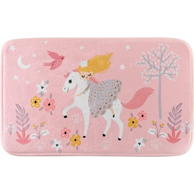 Douceur d intérieur Douceur d'intérieur WOODEN FAIRY kindervloerkleed 45 x 75 cm roze