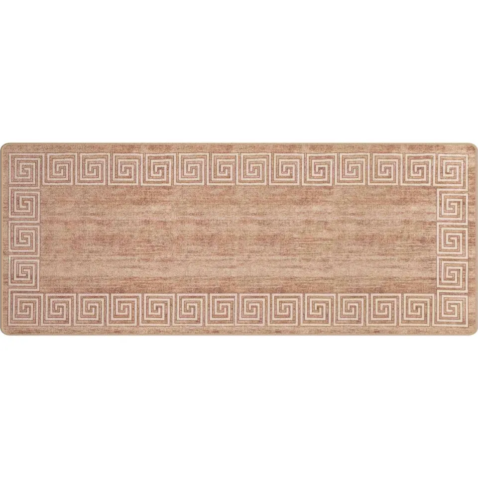 vidaXL Vloerkleedloper MARSA Beige en goud 100 x 450 cm Wit