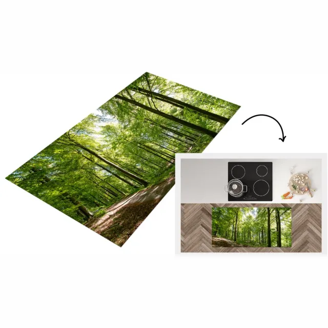KitchenYeah Keukenloper - Loper keuken - Bos - Zon - Boom - Keukenloper vinyl multicolor, foto 2