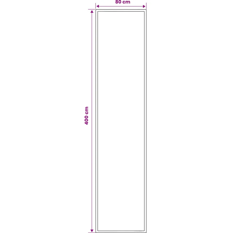 vidaXL Tapijtloper FLORNES Geweven Zwart Penseelstreken 80 x 400 cm PP