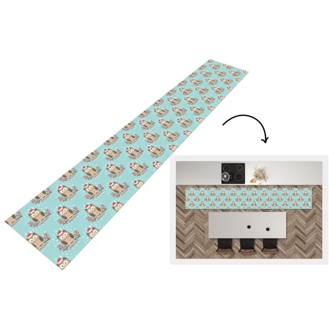 KitchenYeah Keukenloper - Keukenmat - Patronen - Uil - Kerst - Keuken vloerkleed Multicolor