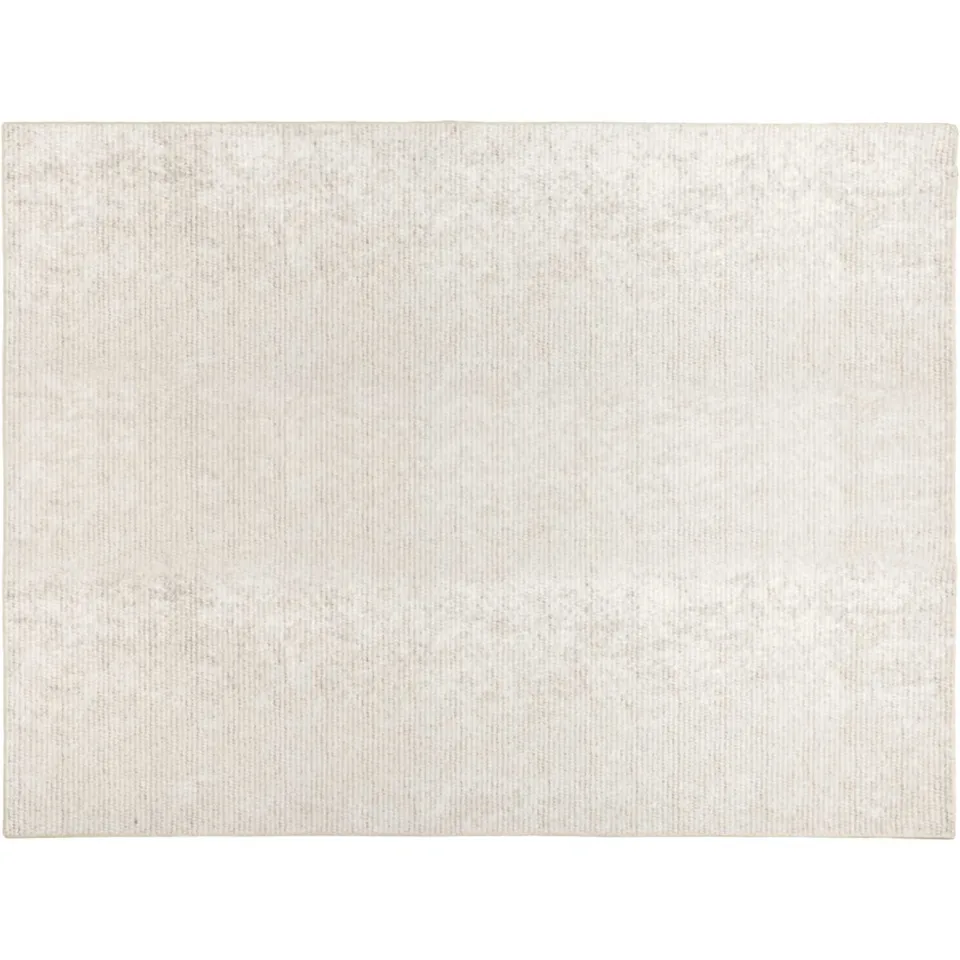 vidaXL Vloerkleed Crème 300 x 400 cm 100% Polyester 3 mm Wasbaar