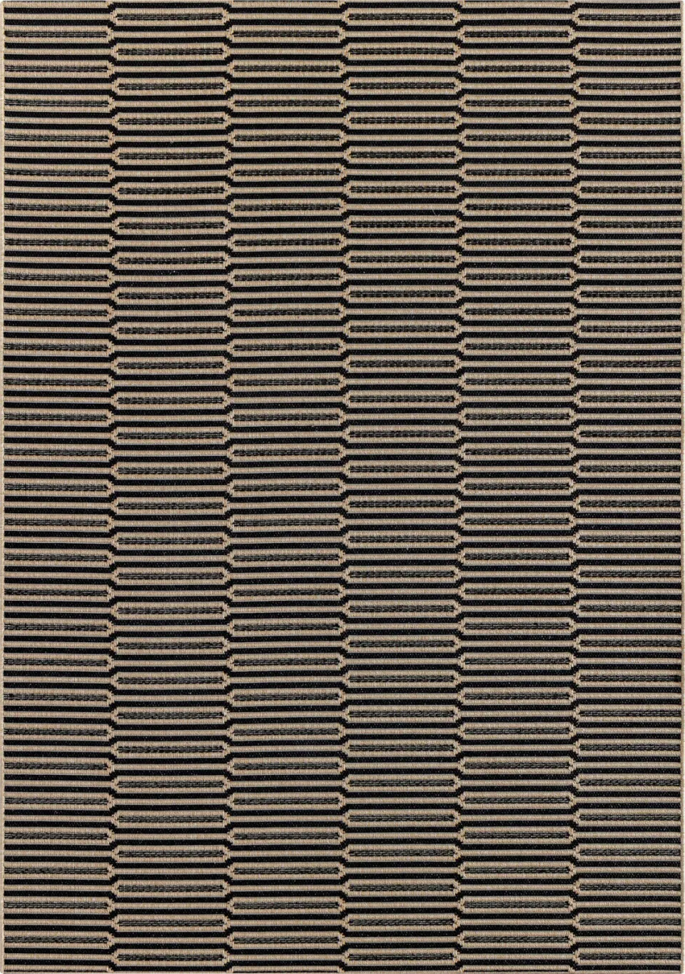 vloerkleed zwart ecru sisal-look, foto 2