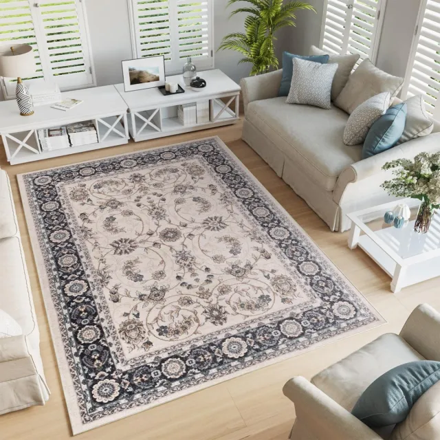 Tapiso Colorado Vloerkleed Beige Oosters Woonkamer Tapijt Creme1
