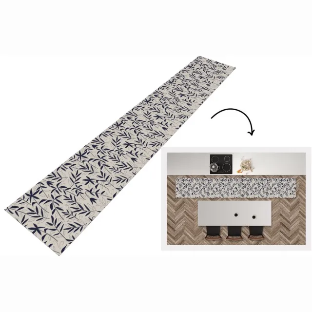 KitchenYeah Keukenloper 300x50 cm - Keukenmat vinyl Planten - Japan - Patronen - Keukenmatten loper - Keuken vloerkleed tapijt