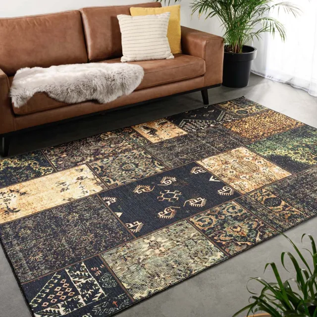 Heritaged Patchwork vloerkleed - Fade No.1 olijfgroen 230x330