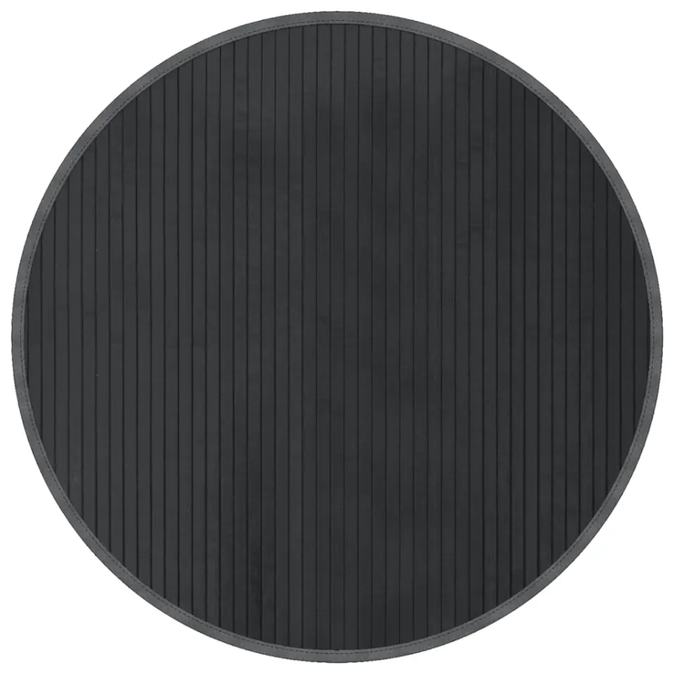 vidaXL Vloerkleed rond 80 cm bamboe grijs, foto 3