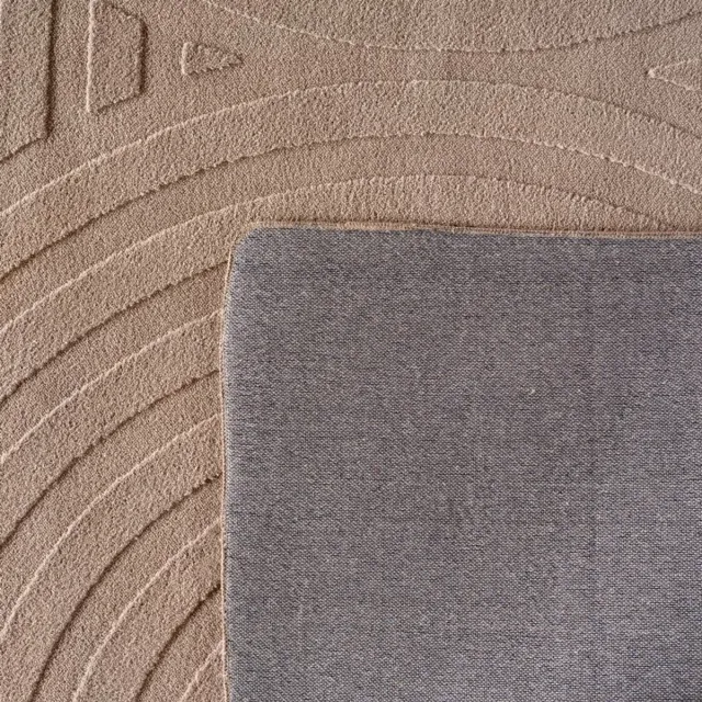 MrCarpet Vloerkleed Scandinavisch taupe hoog/laag Ella 200 x 290cm Mrcarpet