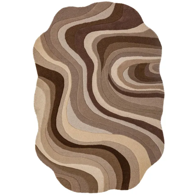 Flair Rugs Envy wollen vloerkleed naturel