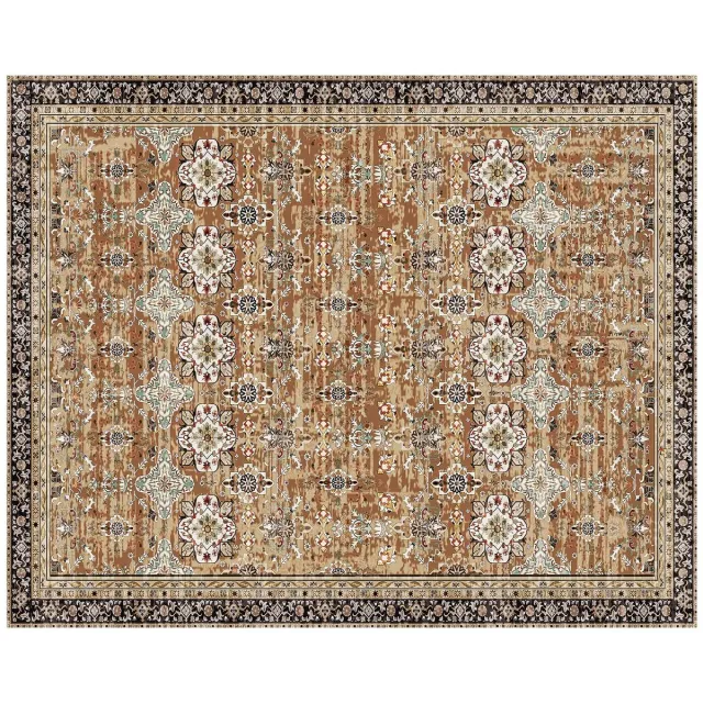 Vevor Woonkamertapijt 2286x2896MM Antislip Vintage Stijl Bruin-Groen Bruin Groen
