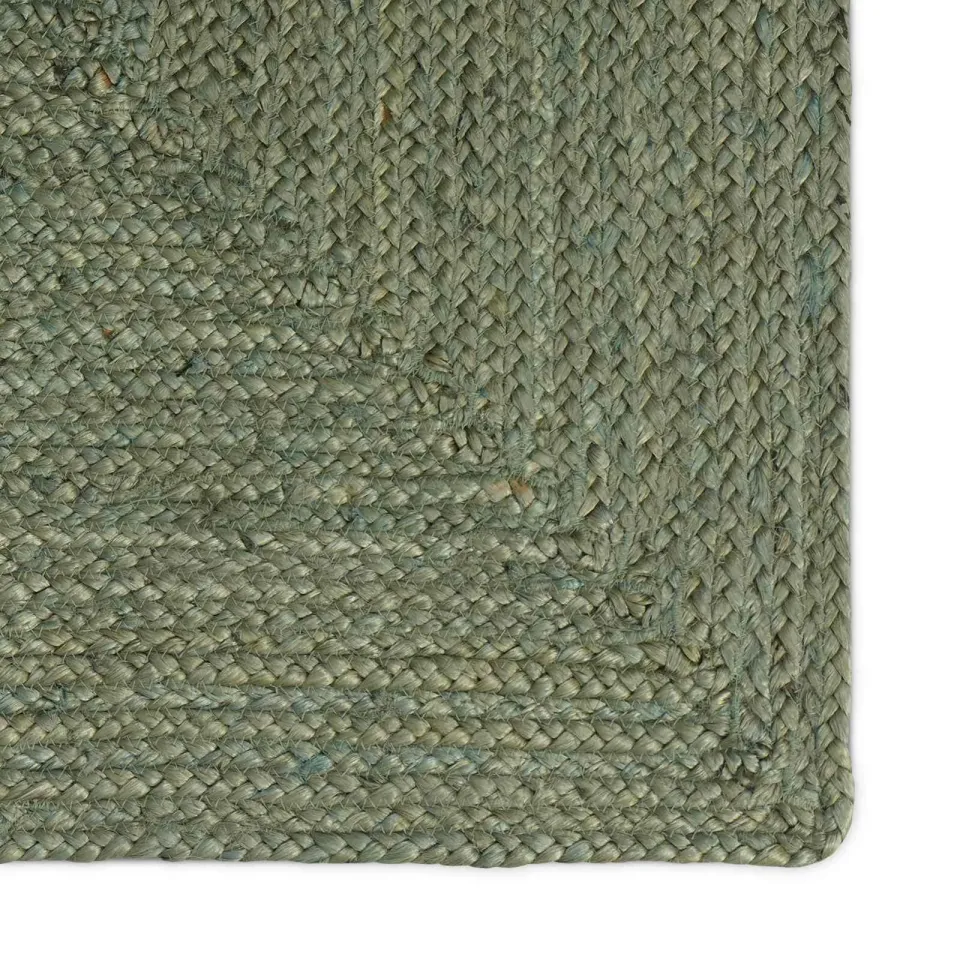 vidaXL Gebied Tapijt Olijfgroen 160 x 160 cm Jute, foto 2