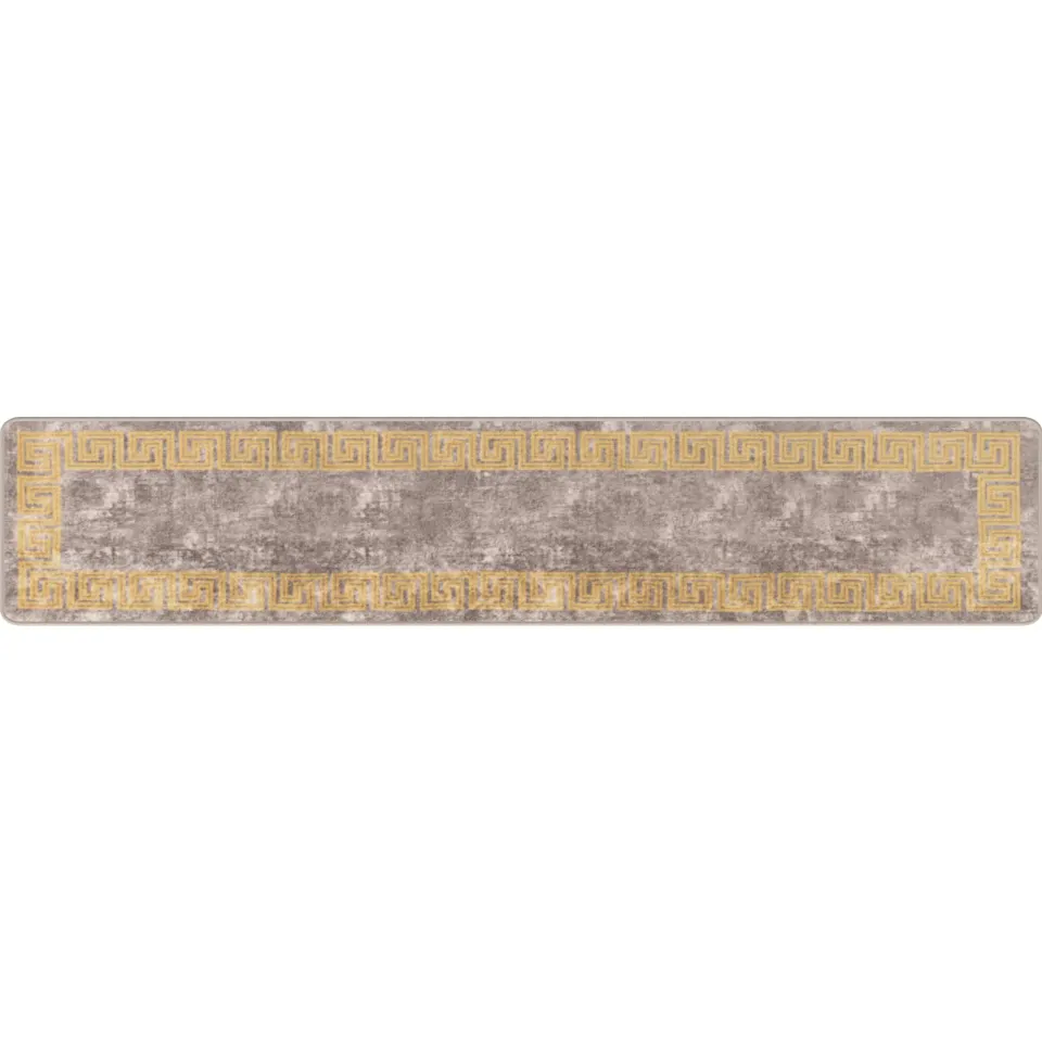 vidaXL Vloerkleedloper MARSA Grijs en Goud 50 x 250 cm