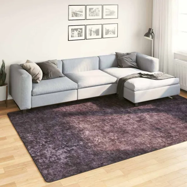 vidaXL Vloerkleed wasbaar 190x300 cm antracietkleurig, foto 2