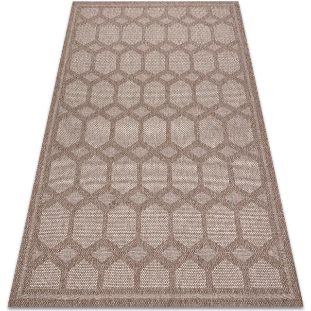 RUGSX Kleden Rugsx Tapijt HOUSE SISAL 40356 Ruit , plat 140x190 cm Beige