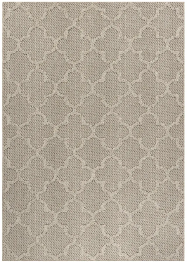 Dutch XXL Buitenkleed | Patara | Vierpassen | Beige | 80x150 cm | Buitentapijt | Tuintapijt